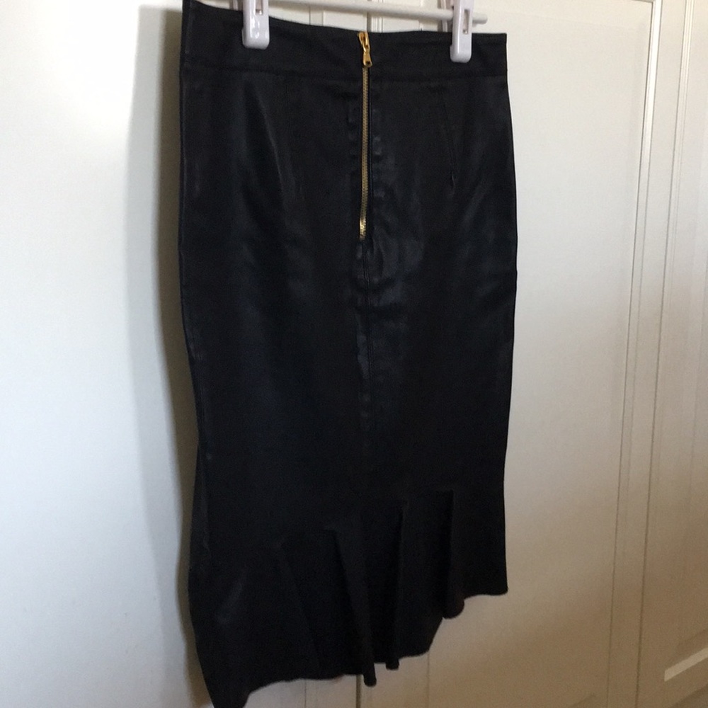 Zara pleather skirt with small mermaid kick pleate